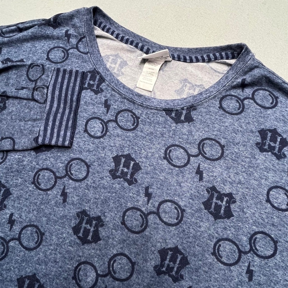 Harry Potter Wizarding World Double AOPXXLG Long Sleeve‎ Tie Front Top
